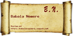 Babala Nemere névjegykártya